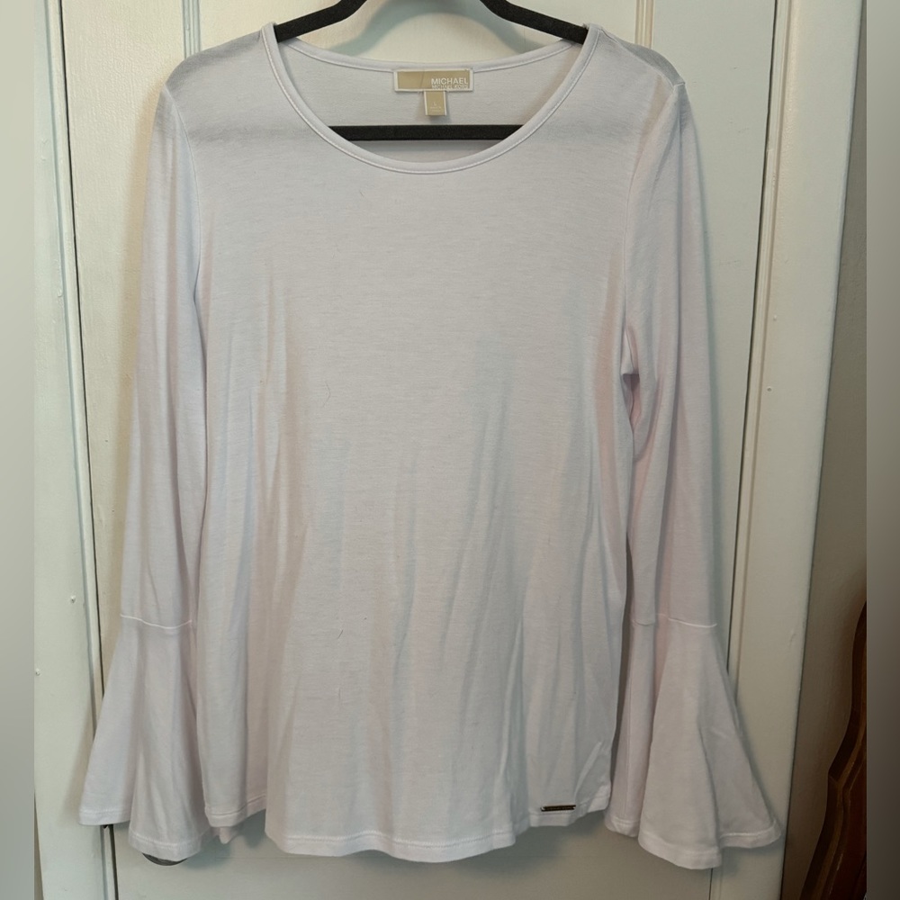 Michael Kors White Bell Sleeve Top